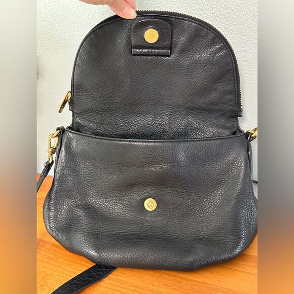 Marc By Marc Jacobs Pebble Black Leather Natasha Q Crossbody Bag Purse - Picture 6 of 15